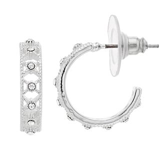 LC Lauren Conrad Filigree Nickel Free Hoop Earrings