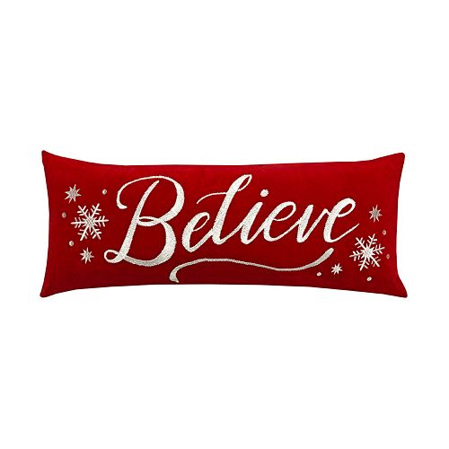 St Nicholas Square Red Believe Oversized Pillow
