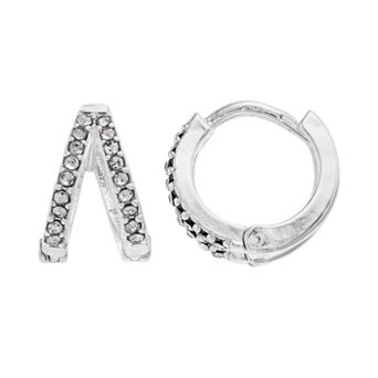 LC Lauren Conrad Split Nickel Free Huggie Hoop Earrings