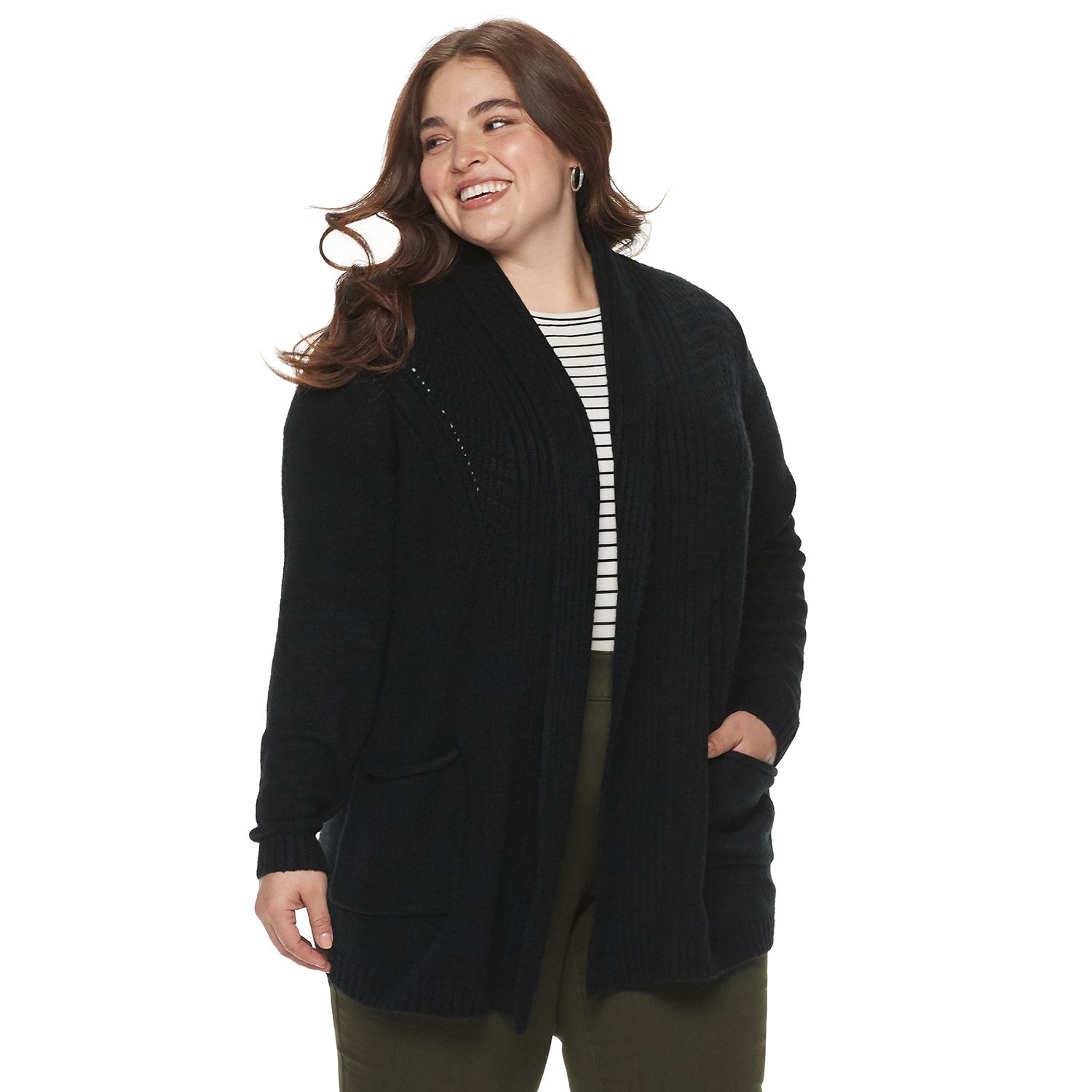 kohls plus size cardigans