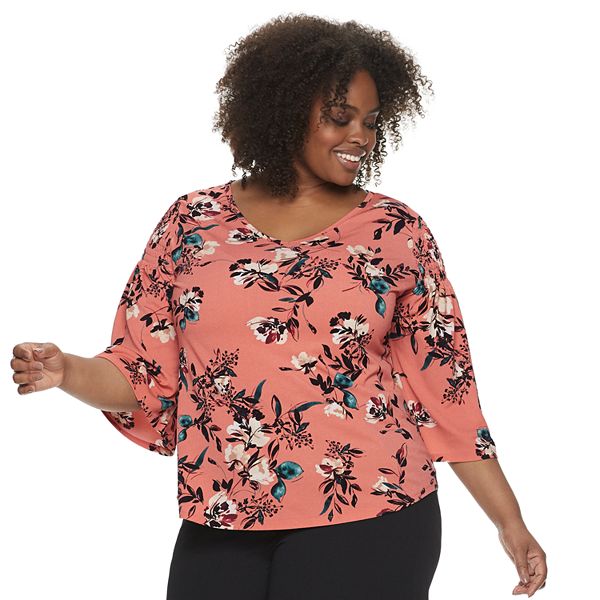 Plus Size EVRIâ¢ Smocked Scoopneck Top