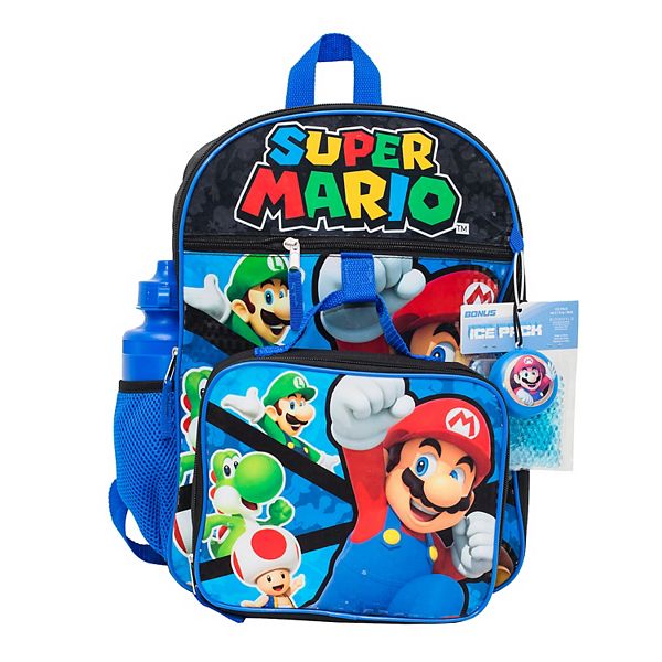 opblijven Opera Ben depressief Kids Super Mario Mega 5-Piece Backpack Set