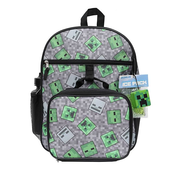 Minecraft 5 Piece Backpack Set