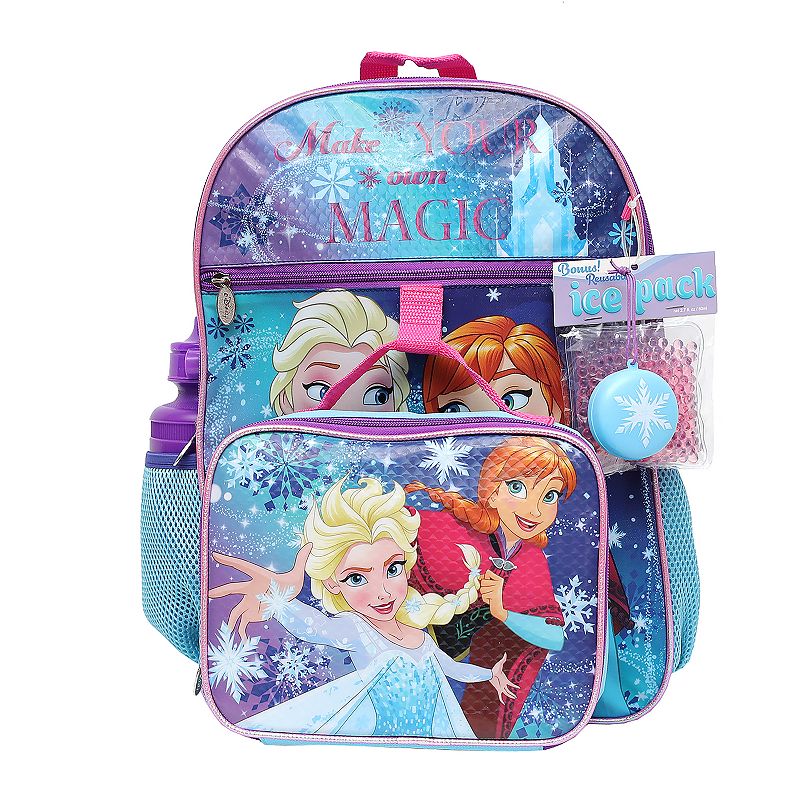 Disneys Frozen Anna & Elsa 5-Piece Backpack Set