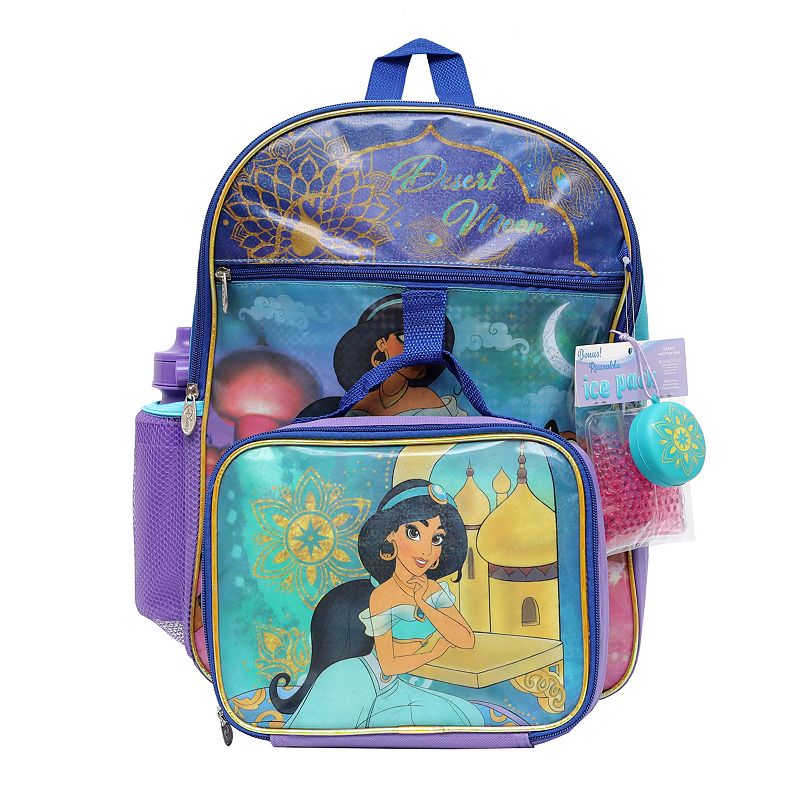 Disneys Aladdin Jasmine 5-Piece Backpack Set
