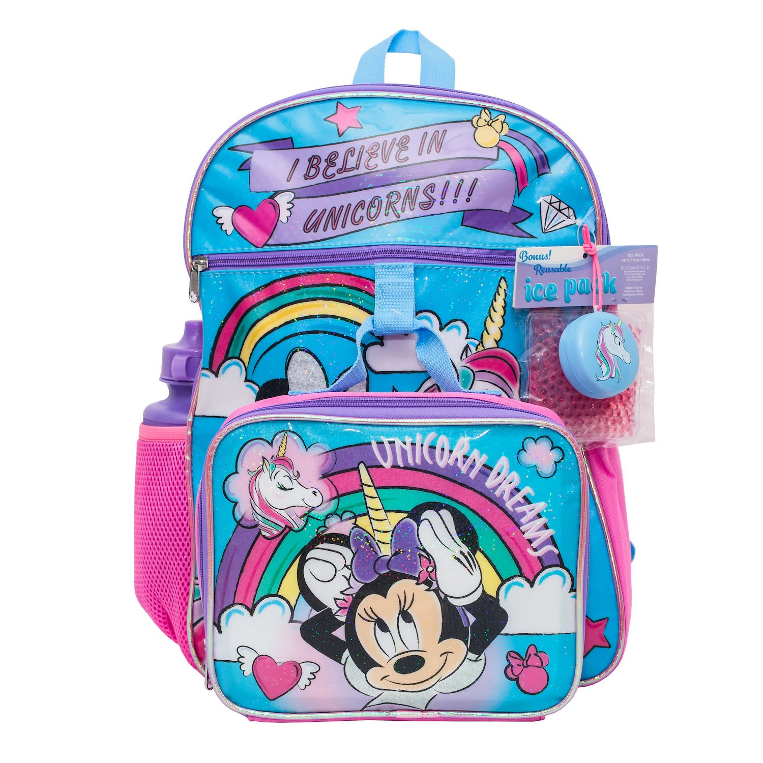 minnie mouse 5 piece backpack
