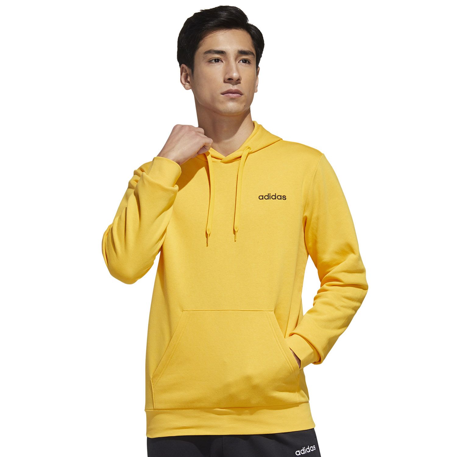 adidas yellow and black hoodie
