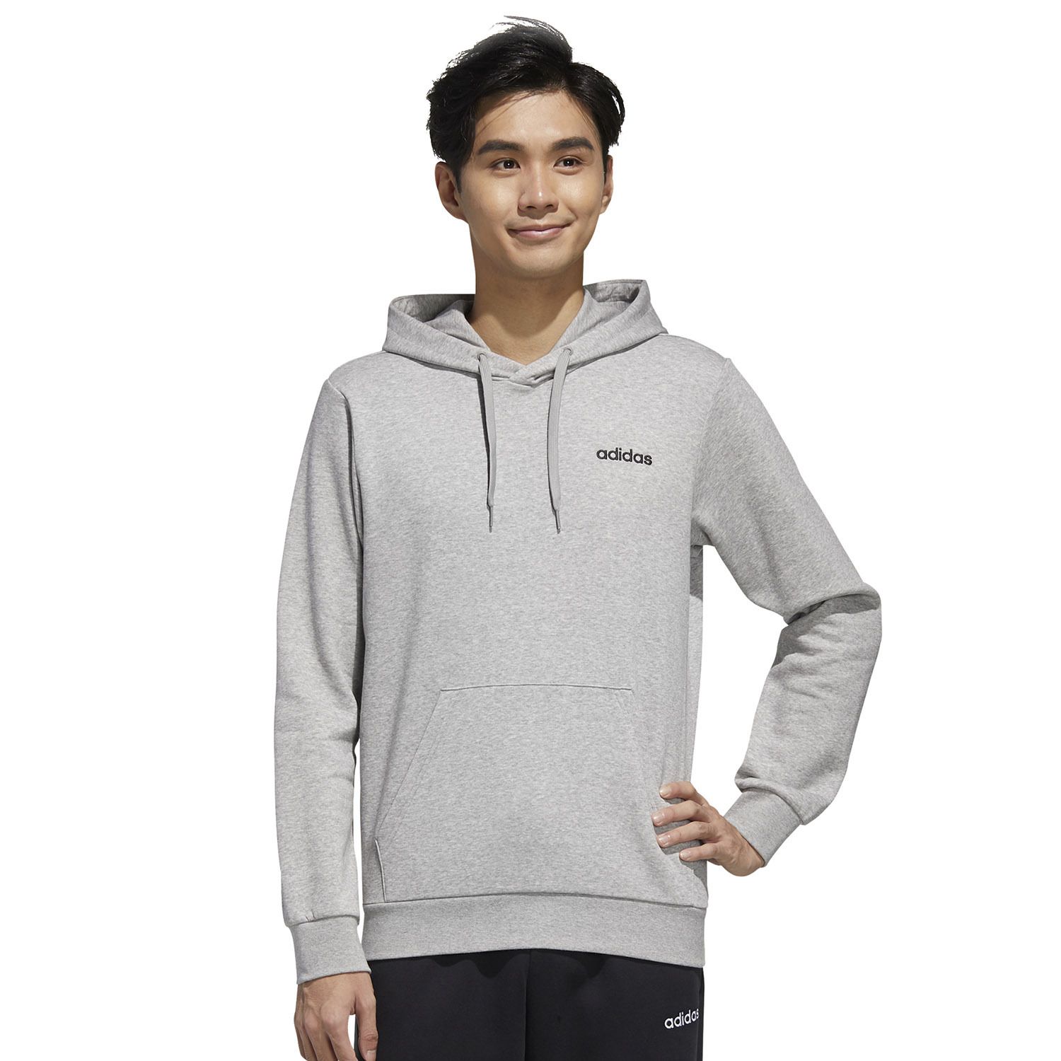 gray adidas hoodie mens