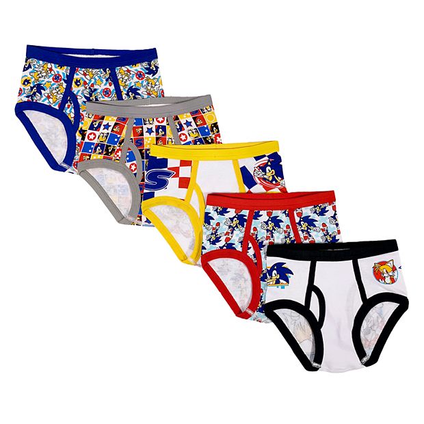 Sonic The Hedgehog Girls' 7-Pack 100% Cotton Underwear