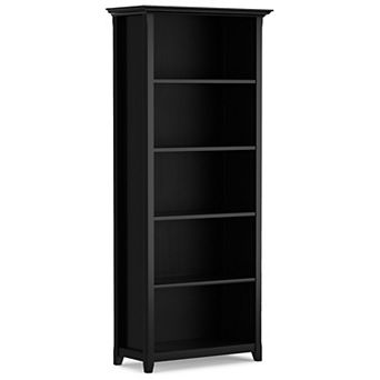 Simpli Home Amherst Transitional 5-Shelf Bookcase