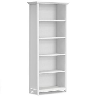 Simpli Home Amherst Transitional 5-Shelf Bookcase