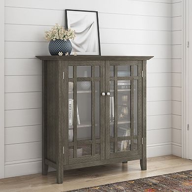 Simpli Home Bedford Rustic Medium Storage Cabinet