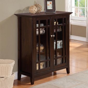 Simpli Home Bedford Rustic Medium Storage Cabinet