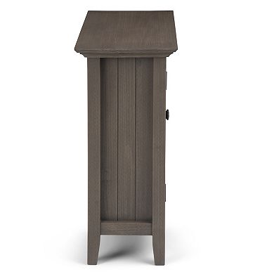 Simpli Home Bedford Rustic Low Storage Media Cabinet