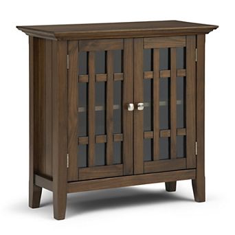 Simpli Home Bedford Rustic Low Storage Media Cabinet