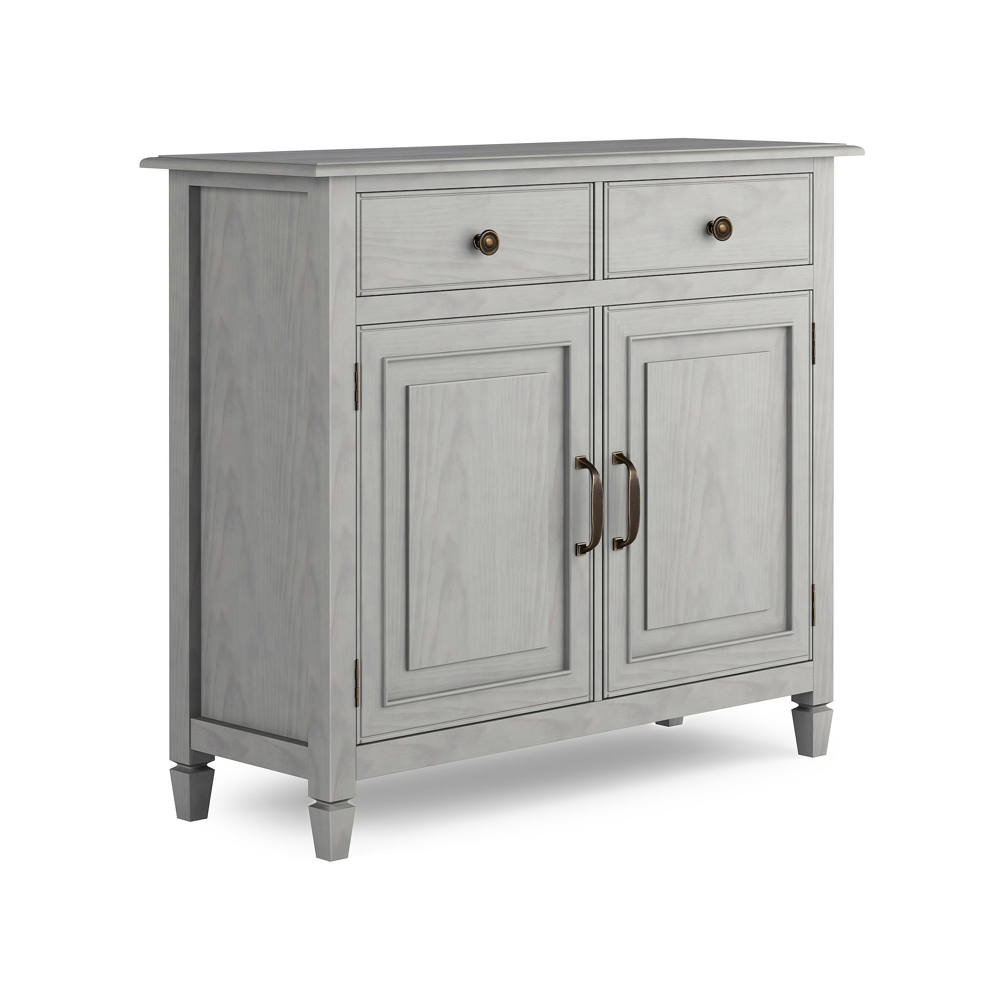 Simpli Home Connaught Traditional Entryway Storage Cabinet, Fog Gray