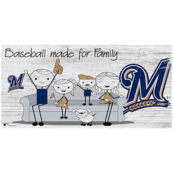 Milwaukee Brewers Family Wooden Sign