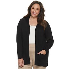 Plus Size Croft & Barrow® Essential Open Front Cardigan