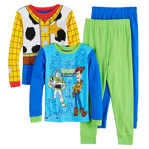 Pixar Boys Toy Story Uniform 4-Piece Cotton Pajama Set