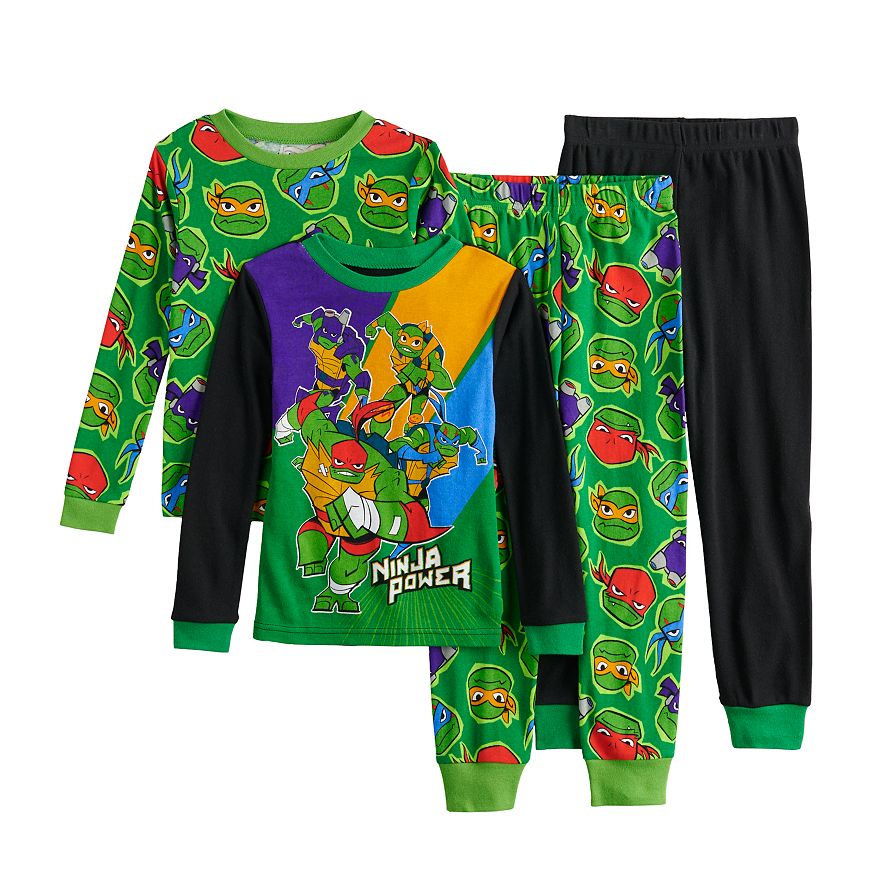 Nickelodeon Ninja Turtles Boys Pajamas Long Sleeve TMNT Kids Sleepwear 2  Piece Set