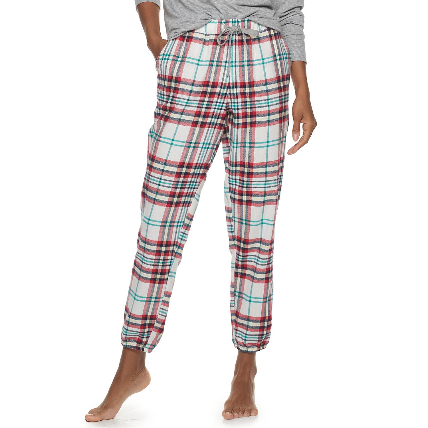 flannel pajama joggers womens