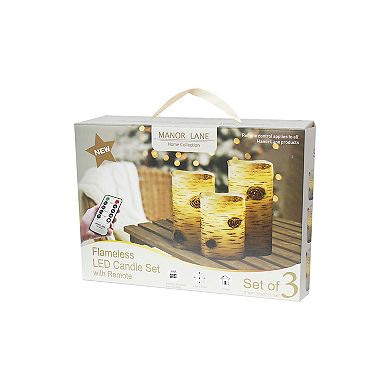 Birch LED Candle Set