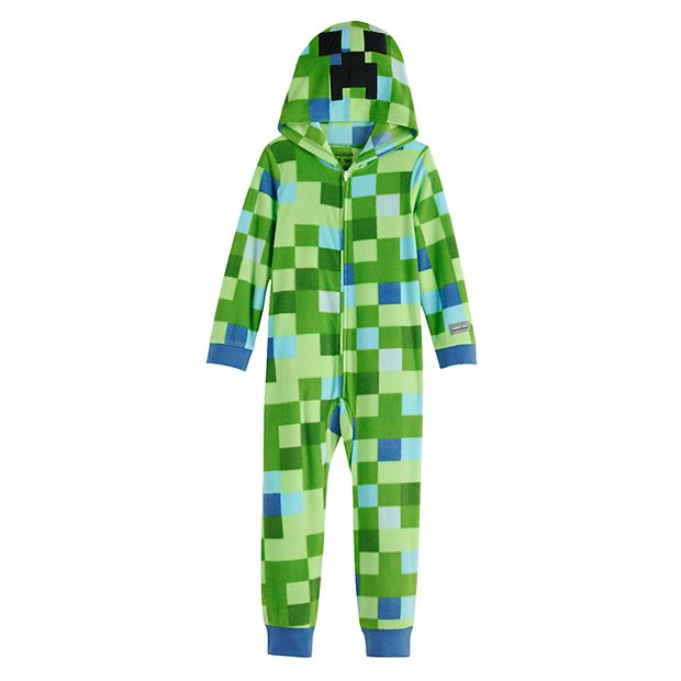 Minecraft Creeper Little Boys Coverall Green 4