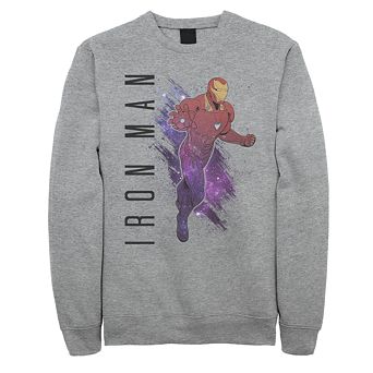 Men's Marvel Avengers Endgame Iron Man Galaxy Paint Sweatshirt