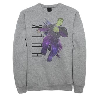 Men's Marvel Avengers Endgame Hulk Galaxy Paint Sweatshirt