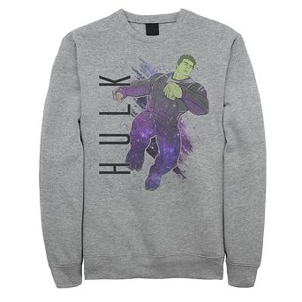 Men's Marvel Avengers Endgame Hulk Galaxy Paint Sweatshirt