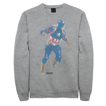 Men's Marvel Avengers Endgame Captain America Spray Paint Sweatshirt