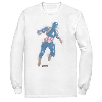 Men's Marvel Avengers Endgame Captain America Spray Paint Tee