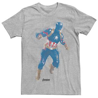 Men's Marvel Avengers Endgame Captain America Spray Paint Tee