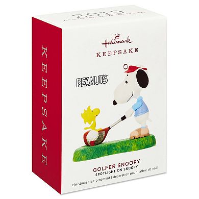 Peanuts Spotlight on Snoopy Golfer Snoopy 2019 Hallmark Keepsake Christmas Ornament