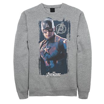Men's Marvel Avengers Endgame Captain America Poster Sweatshirt