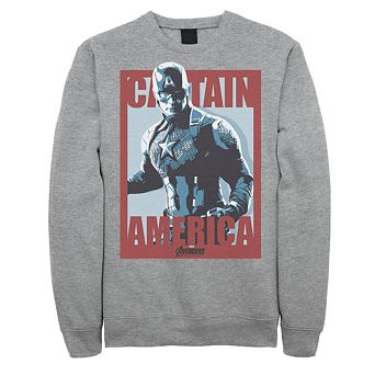Men's Marvel Avengers Endgame Captain America Poster Sweatshirt