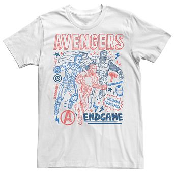 Men's Marvel Avengers Endgame Mightiest Line Art Tee