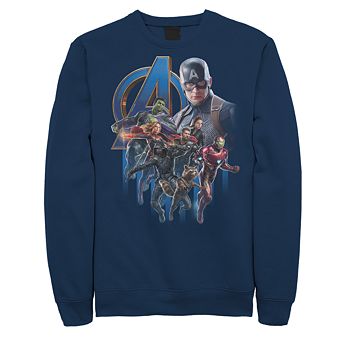 Men's Marvel Avengers Endgame Group Action Pose Poster Sweatshirt