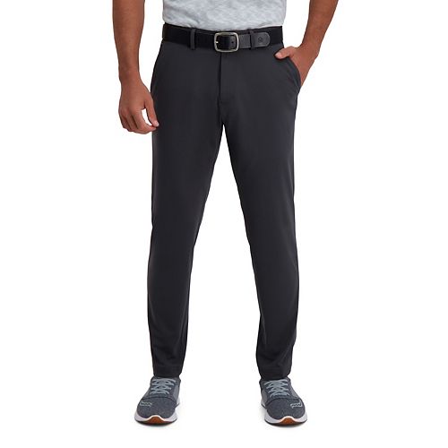 Haggar Mens Active Series Slim-Fit Stretch Solid Casual Pants