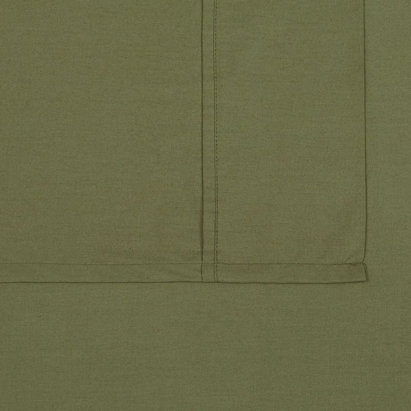 Brooklyn Loom Classic Cotton Sheet Set, Green, Twin