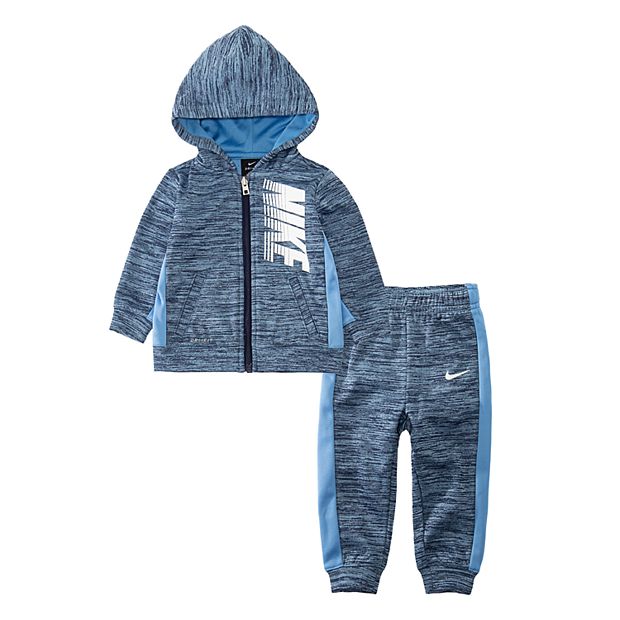 Baby Boy Nike 2 Piece Therma Fleece Zip Hoodie and Pants Set