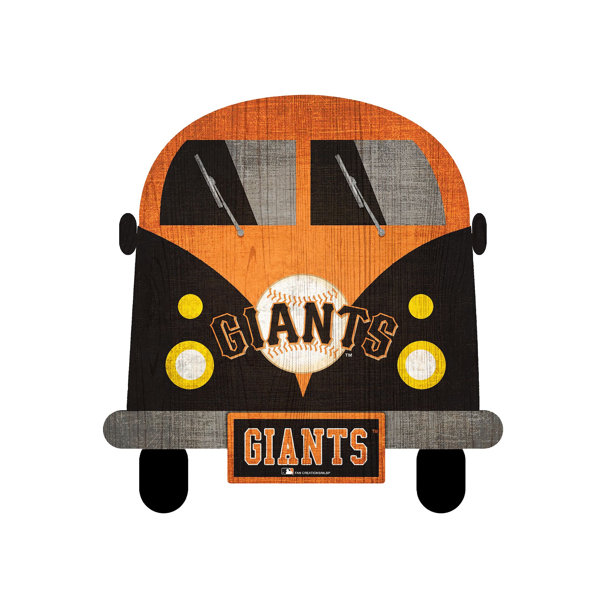 MLB San Francisco Giants Team Bus Sign, Black