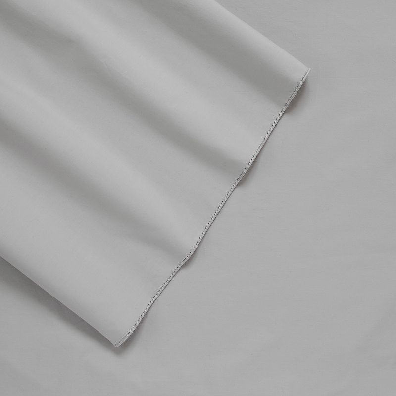 EcoPure Organic Cotton Comfort Wash Sheet Set or Pillowcases, Light Grey, T