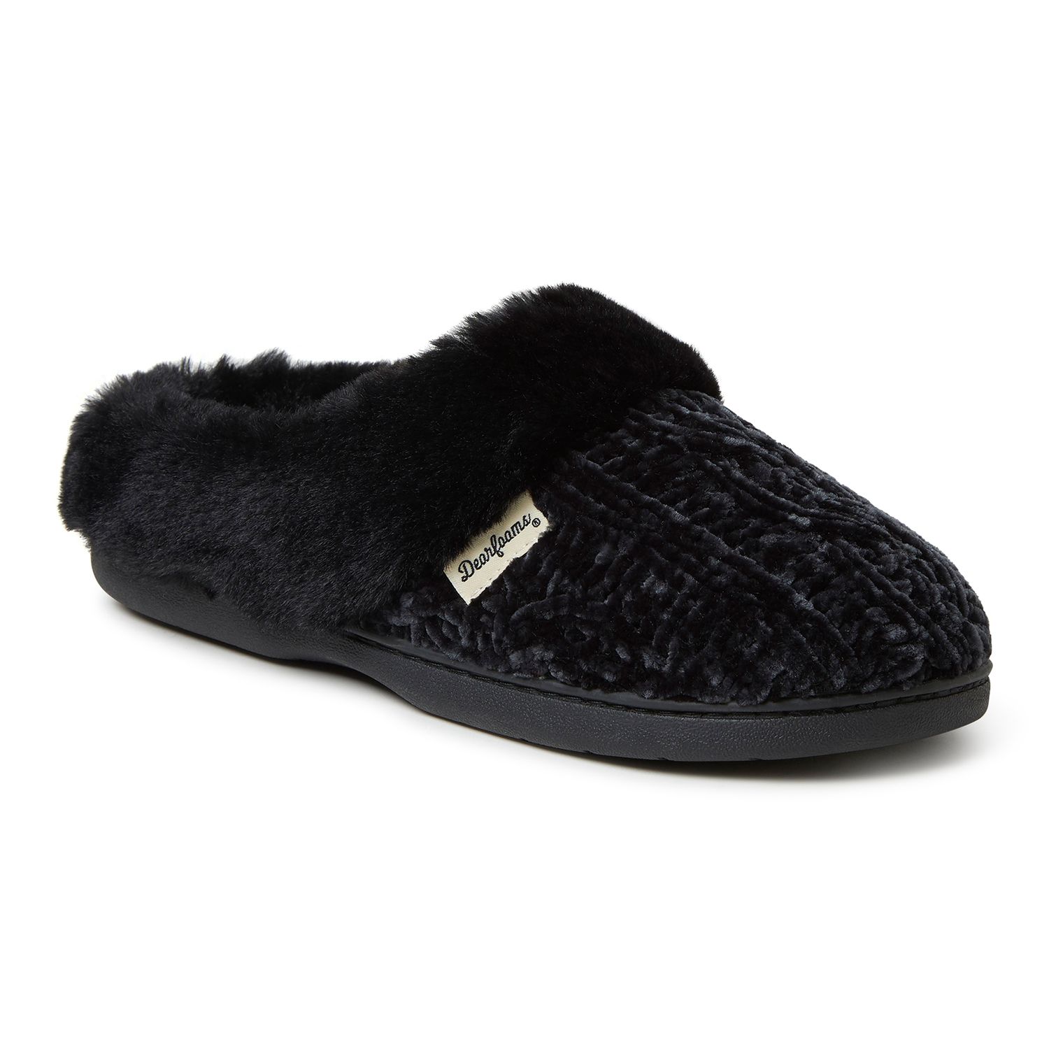 black dearfoam slippers