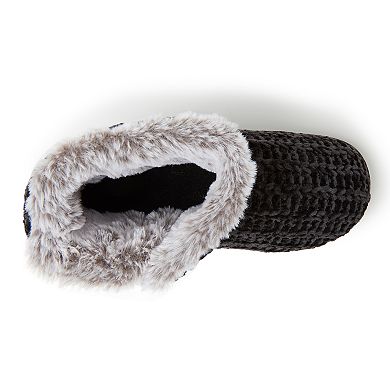 Women's Dearfoams Chenille Knit Boot Slippers