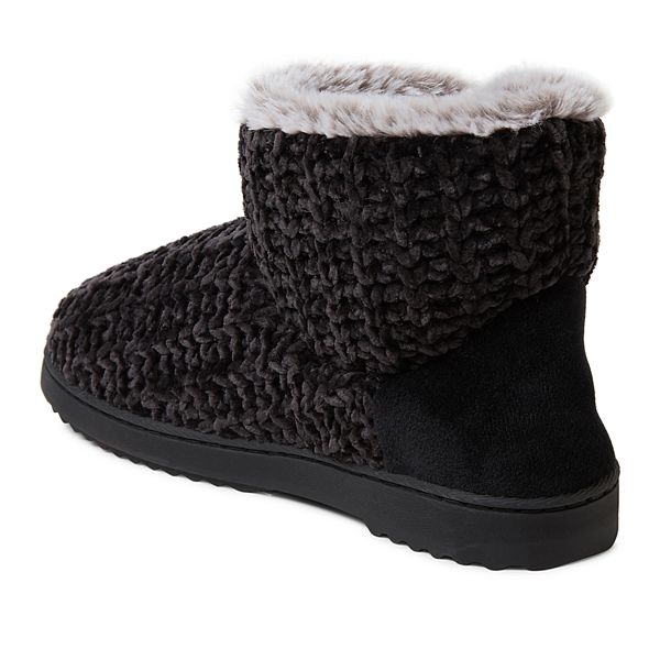 Women's Dearfoams Chenille Knit Boot Slippers