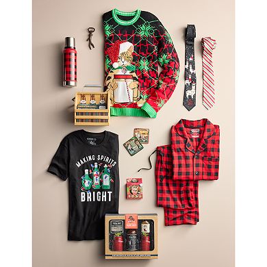 Hammer & Axe Bottle Caddy Wood with Opener