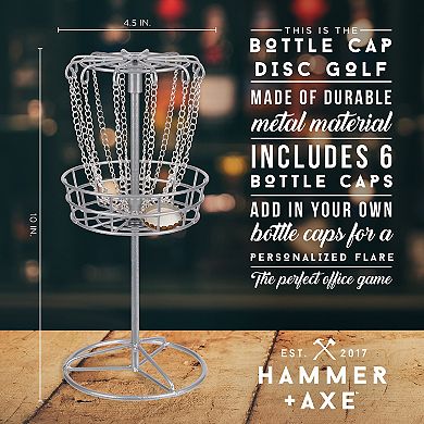 Hammer & Axe Game Bottle Cap Micro Disc Golf