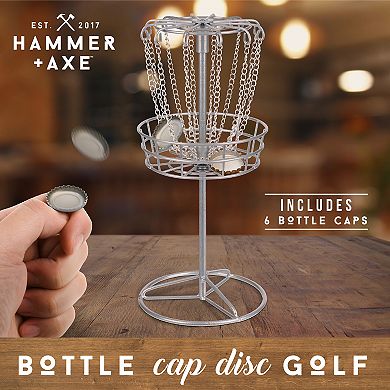 Hammer & Axe Game Bottle Cap Micro Disc Golf
