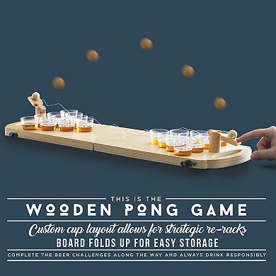 Hammer & Axe Game Wood Beer Pong Mini